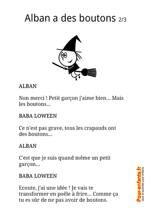 Texte d'Halloween Petite pice de thtre  jouer pendant Halloween Partie 2