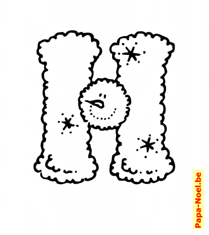 alphabet de noel lettre h