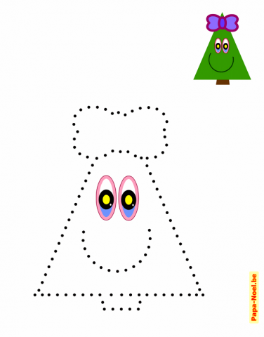 Jeux à imprimer de NOEL maternelle - Points à relier