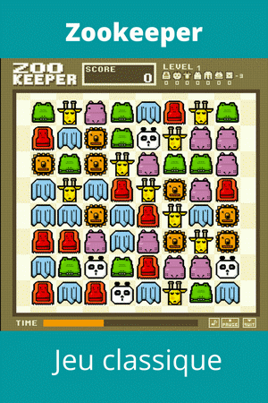 Zookeeper. Jeu classique vintage. Jouer gratuitement en ligne à Zookeeper.