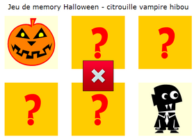 Jeu de memory Halloween