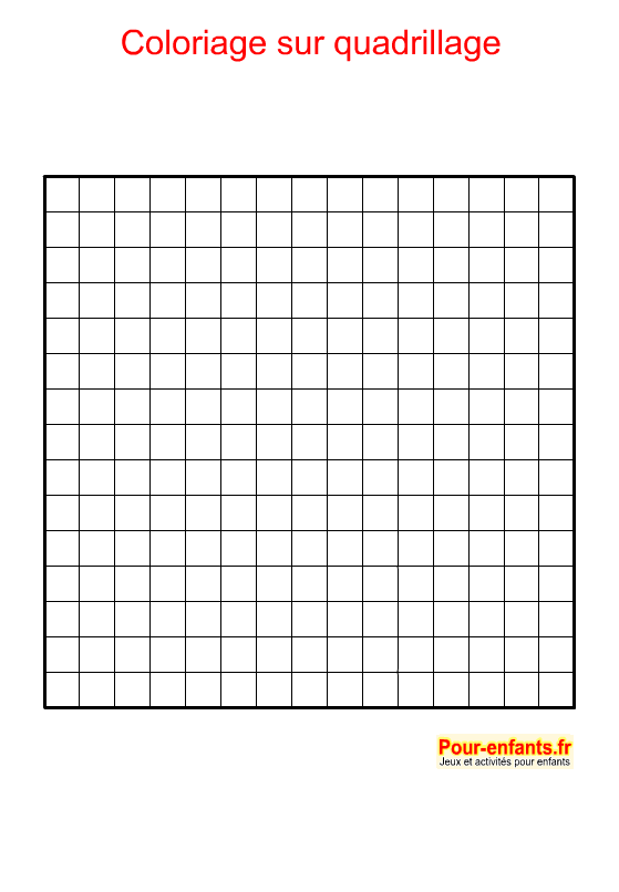 Pour enfants 2023 Coloriage sur quadrillage. Un dessin de bonhomme à
