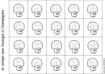 Fiche d'activit maternelle  imprimer et colorier. Pour apprendre  compter. Nombres en maternelle.