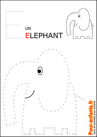 Imprimer jeux dessins A relier enfants de maternelle gratuitement jeux de points A relier gratuit ELEPHANT