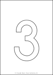 Imprimer des grands chiffres en maternelle gratuit cahier de coloriage criture imprimer colorier gratuitement Savoir crire le chiffre 3 (trois)