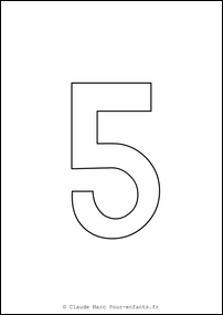 Imprimer des grands chiffres en maternelle gratuit cahier de coloriage criture imprimer colorier gratuitement Savoir crire le chiffre 5 (cinq)