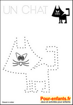 Jeux de Pâques à imprimer maternelle jeu dessins A relier enfants de maternelle imprimer gratuitement dessin de chat gratuit