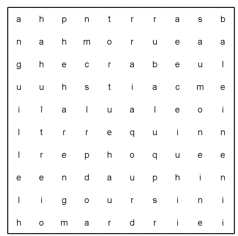 mots meles mots melanges animaux marins