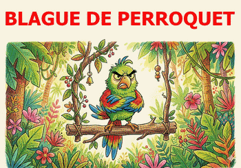 Blague de perroquet méchant. Illustration