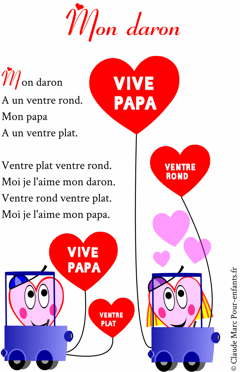 Fête Des Papas Poème Pour Papa à Imprimer Poemes Coeurs