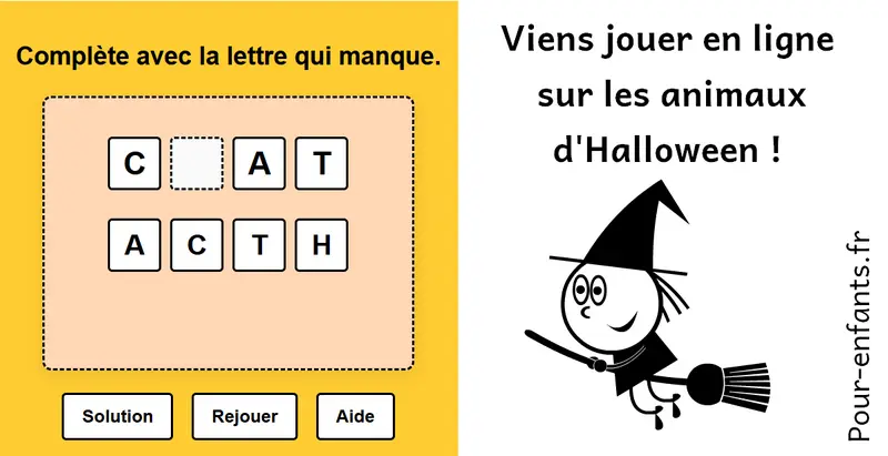 Jeu en ligne pour apprendre le mot chat au CP