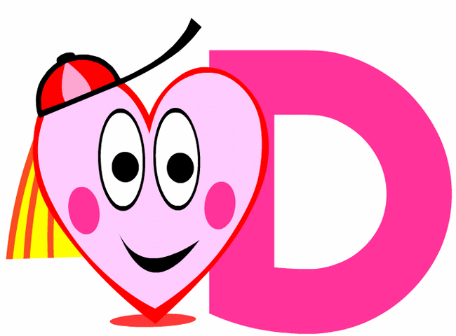 alphabet pour enfants lettre D à imprimer gratuit D grande taille lettres D grand format