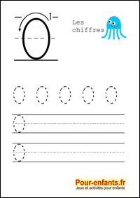 Apprendre à écrire les chiffres en maternelle gratuit cahier d'écriture à imprimer gratuitement Savoir crire 0 zro
