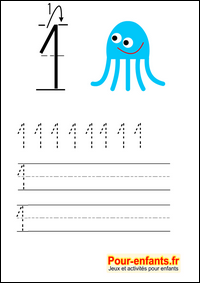 Apprendre à écrire les chiffres en maternelle écriture des chiffres Savoir crire le chiffre 1 (un) 