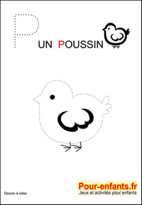 Jeux  imprimer jeu dessins A relier enfants de maternelle imprimer gratuitement dessin de poussin gratuit