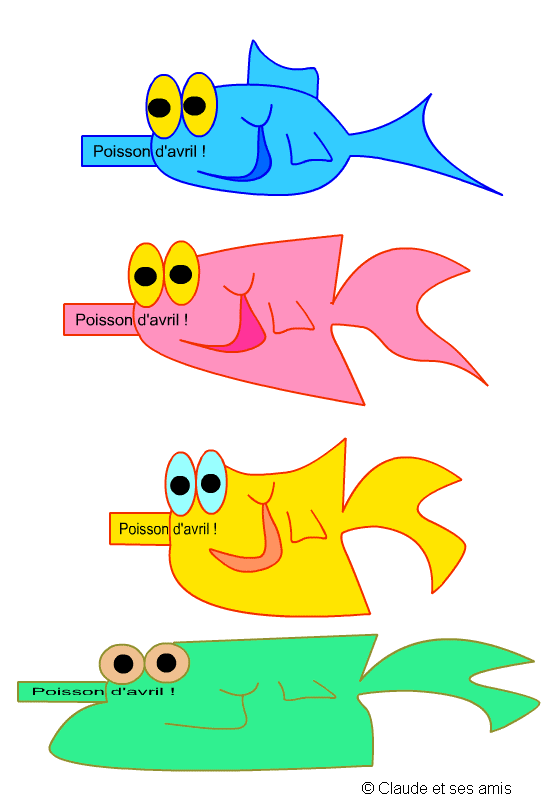 Poissons d'avril 2015 à imprimer