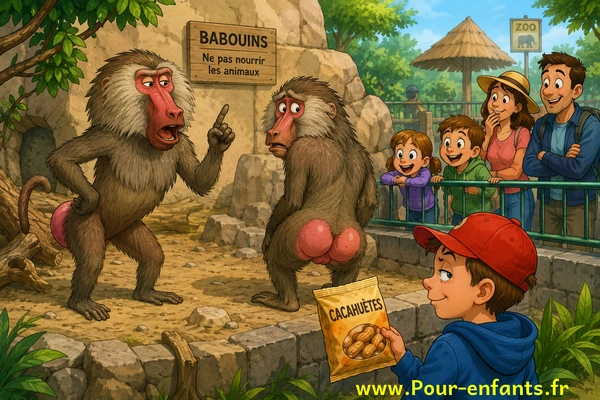 Bébert le babouin au zoo